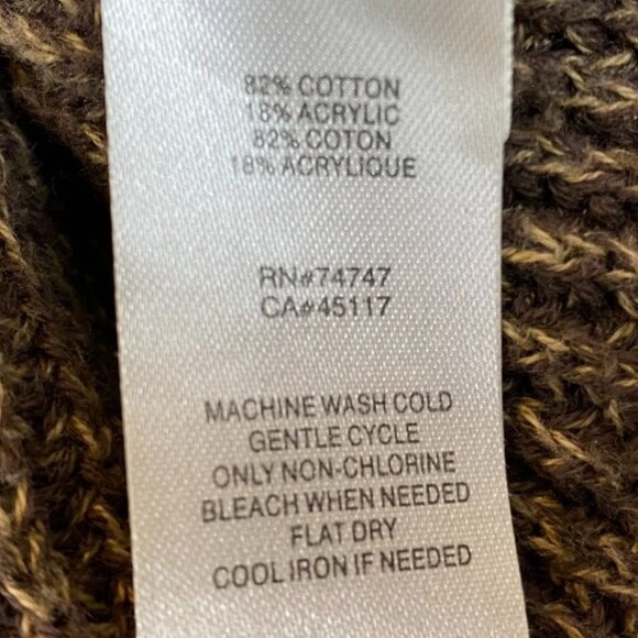 Redhead Mens Henley Sweater XL Cotton/Acrylic Blend Brown Textured Knit - Picture 6 of 12